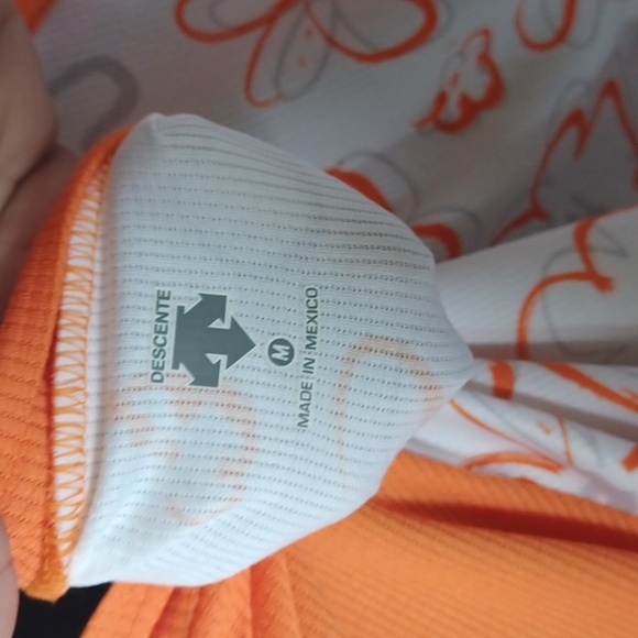 Descente cycling Jersey, orange & white, 3/4 zip front - Picture 6 of 7